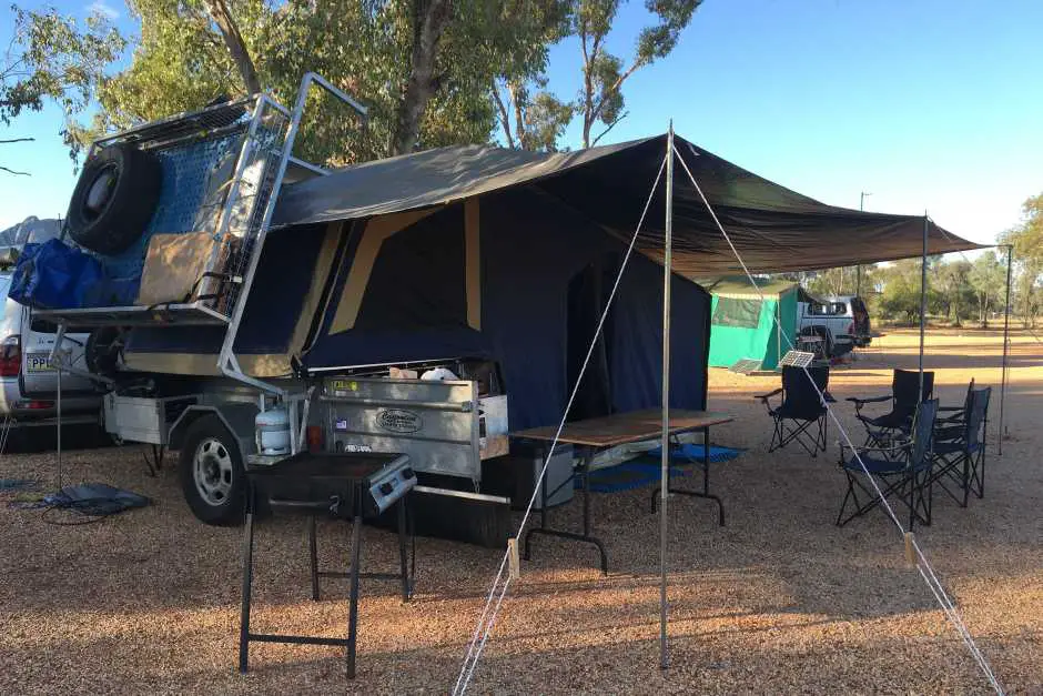 Camping with a tent