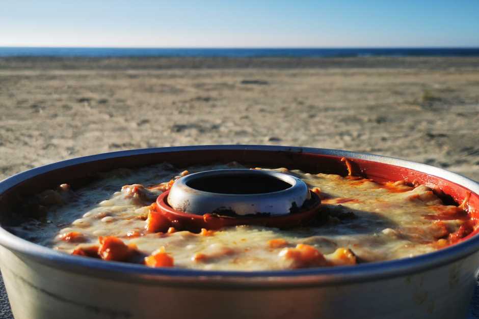 Kartoffel-Bolognese-Auflauf schmeckt gut am Meer