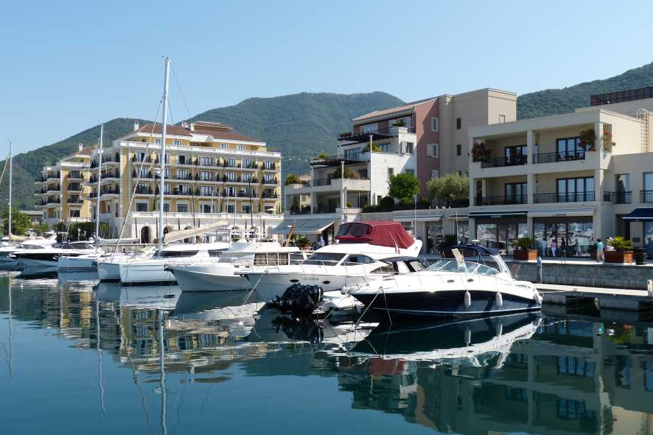 Montenegro beach hotel at the port of Kotor