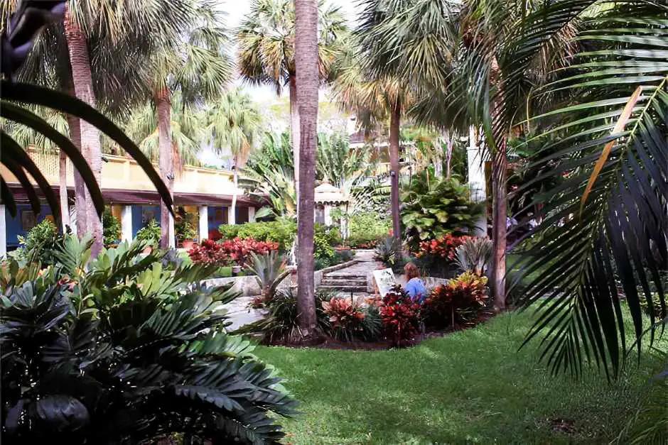 In the courtyard of the Bonnet House