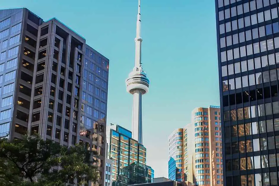 CN Tower from Downtown Toronto