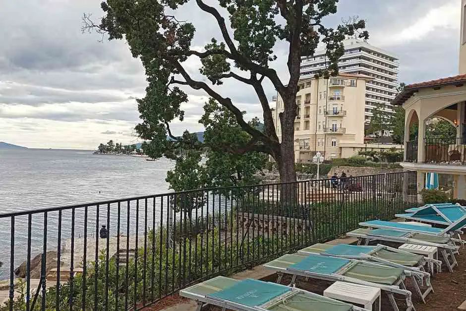 Bathing platform at the Hotel Miramar