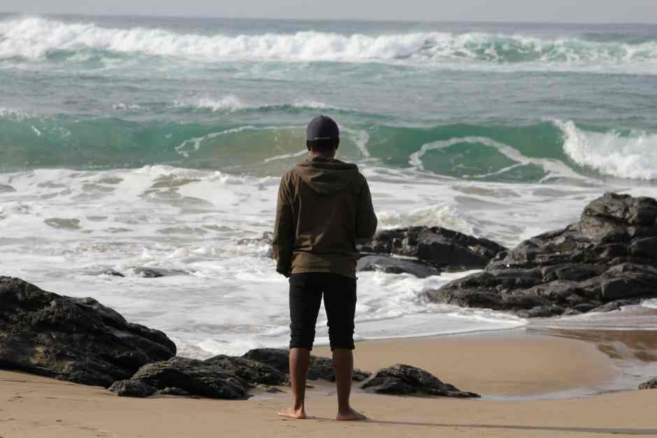On the beach in KwaZulu Natal