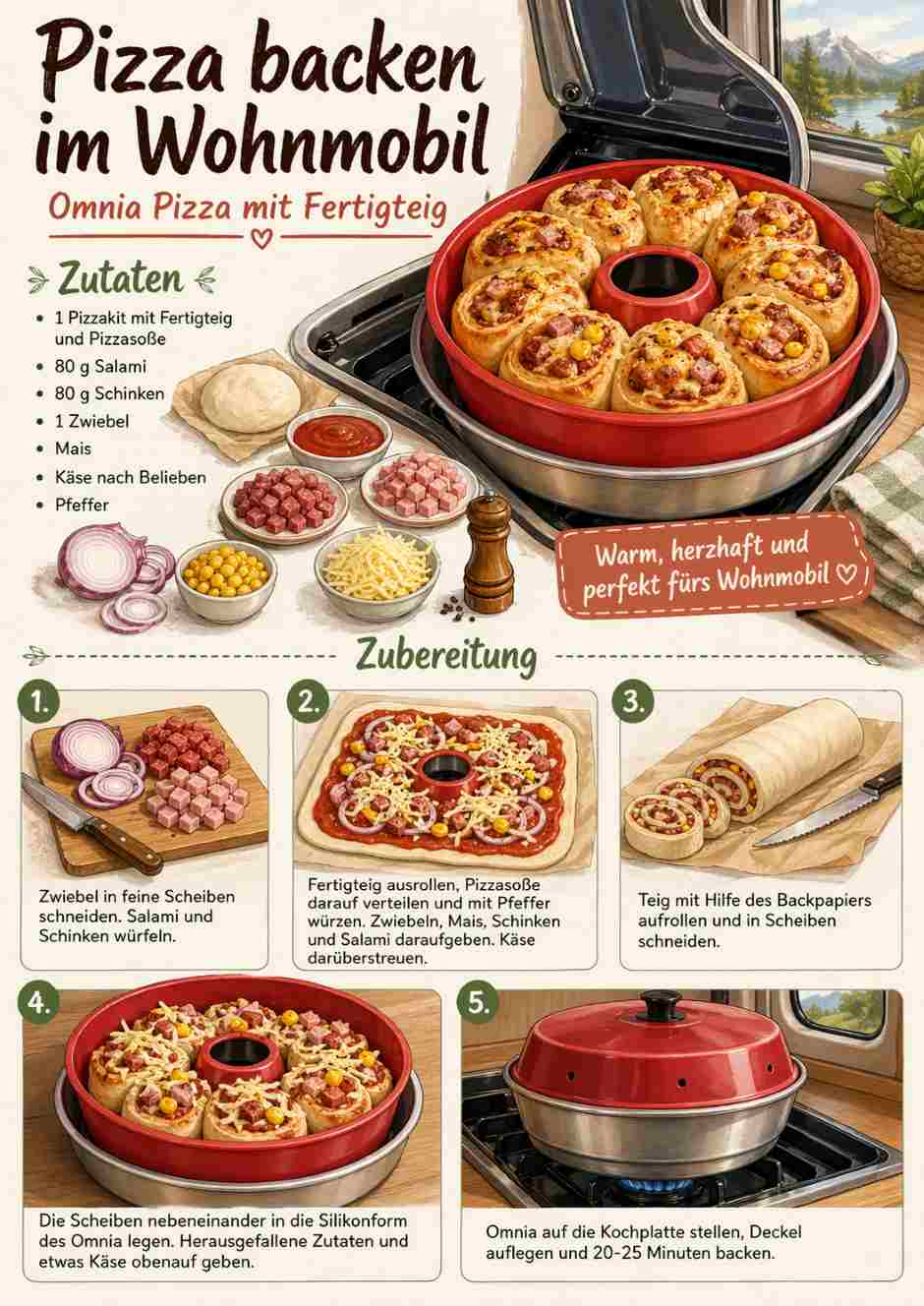 Pizza backen im Wohnmobil