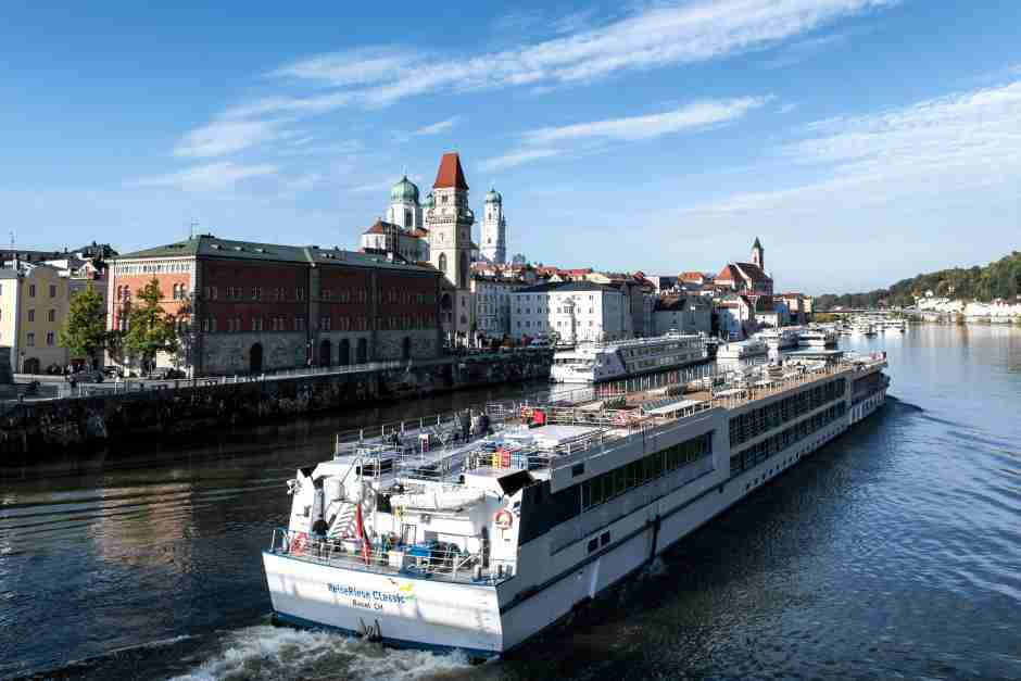 Passau vom Wasser aus auf einer Flusskreuzfahrt