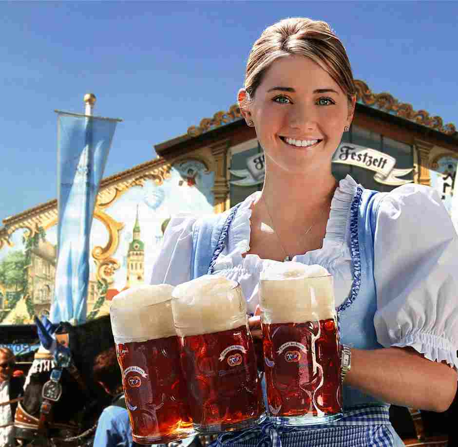 Beim Oktoberfest gibt's bayrische Küche