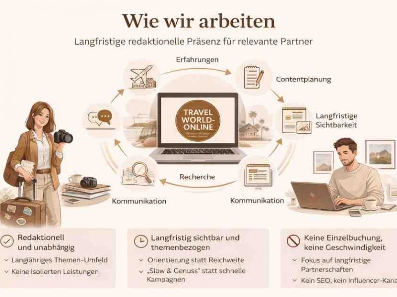 Arbeiten mit TravelWorldOnline