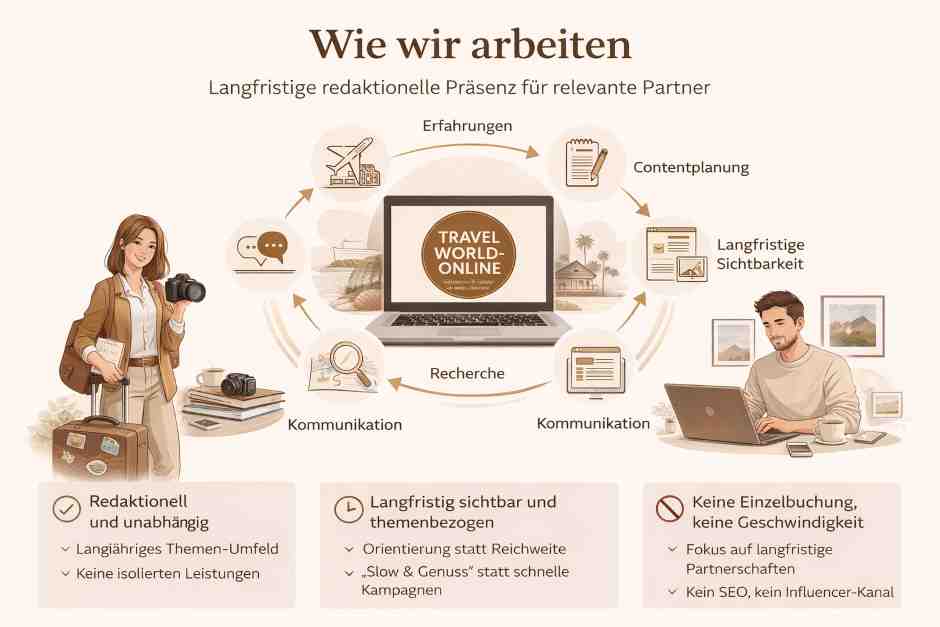 Redaktionelle Zusammenarbeit mit TravelWorldOnline