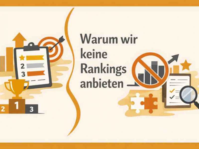 Warum wir keine Rankings anbieten