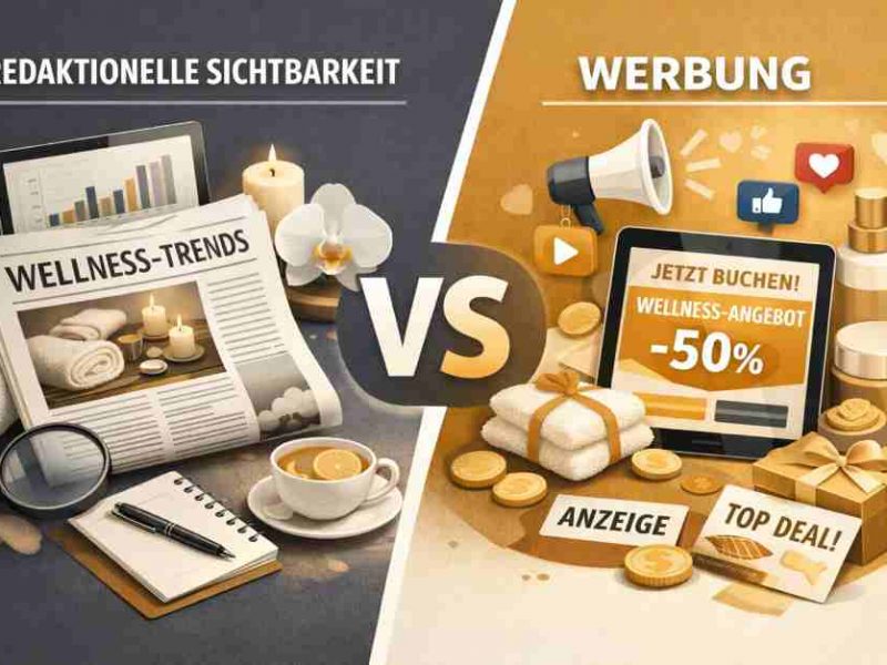 Redaktionelle Sichtbarkeit vs. Werbung im Wellnessmarkt