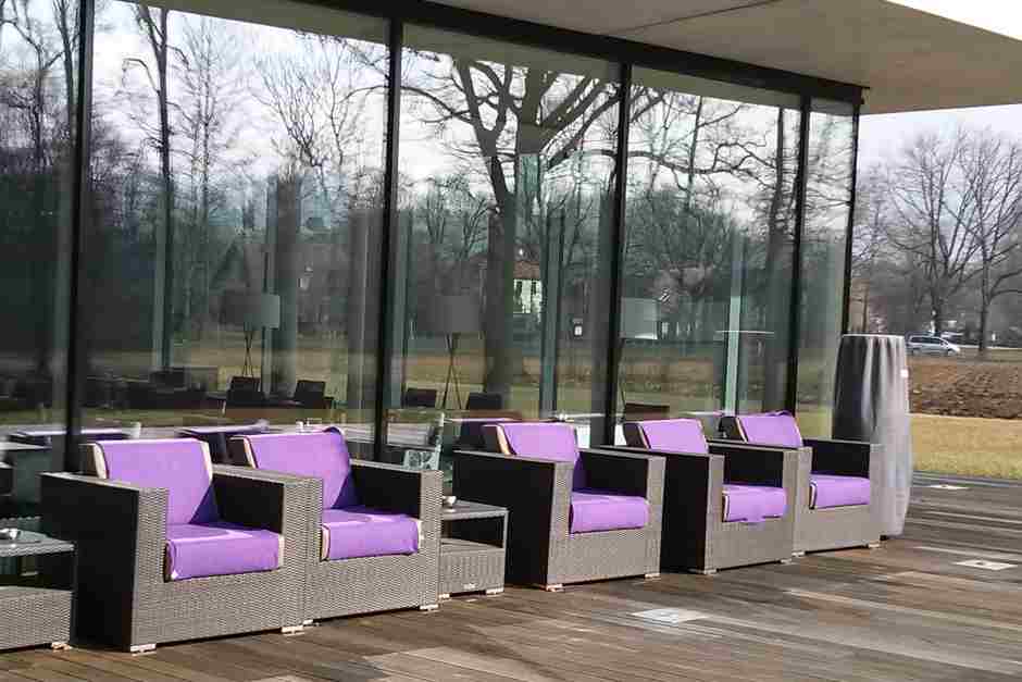 Auf der Terrasse des Spreewald Thermenhotels